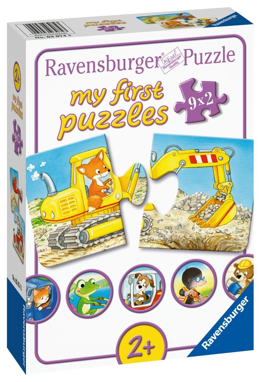 9x2 Parça Puzzle İnşaatçı Hayvanlar (030743)