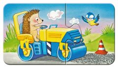 9x2 Parça Puzzle İnşaatçı Hayvanlar (030743)