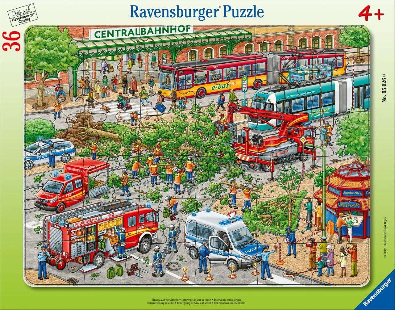 36 Parçalı Büyük Çerçeveli Puzzle Sokakta Taşıtlar (050260)