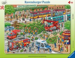 36 Parçalı Büyük Çerçeveli Puzzle Sokakta Taşıtlar (050260)