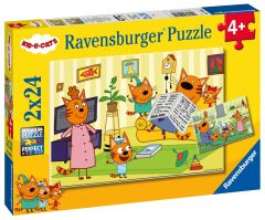 2x24 Parçalı Puzzle Puz Kid e Cats (050802)