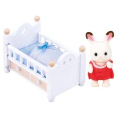 Sylvanian Families Çikolata Kulaklı Tavşan Bebek ve Yatağı (5017)