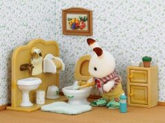 Sylvanian Families Çikolata Kulaklı Tavşan Erkek Kardeş ve Tuvalet (5015)