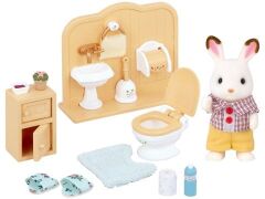 Sylvanian Families Çikolata Kulaklı Tavşan Erkek Kardeş ve Tuvalet (5015)