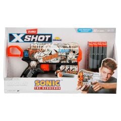 X-Shot Skins Flux Sonic The Hedgehog 8 Mermili Sünger Dart Atan Silah 21 cm - Retro