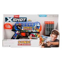 X-Shot Skins Flux Sonic The Hedgehog 8 Mermili Sünger Dart Atan Silah 21 cm - Retro