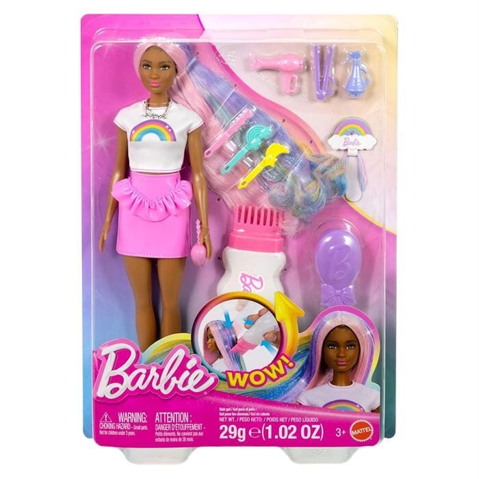 Barbie Gökkuşağı Saçlar Bebeği- JJP06  -Kahverengi Saçlı- JJP08