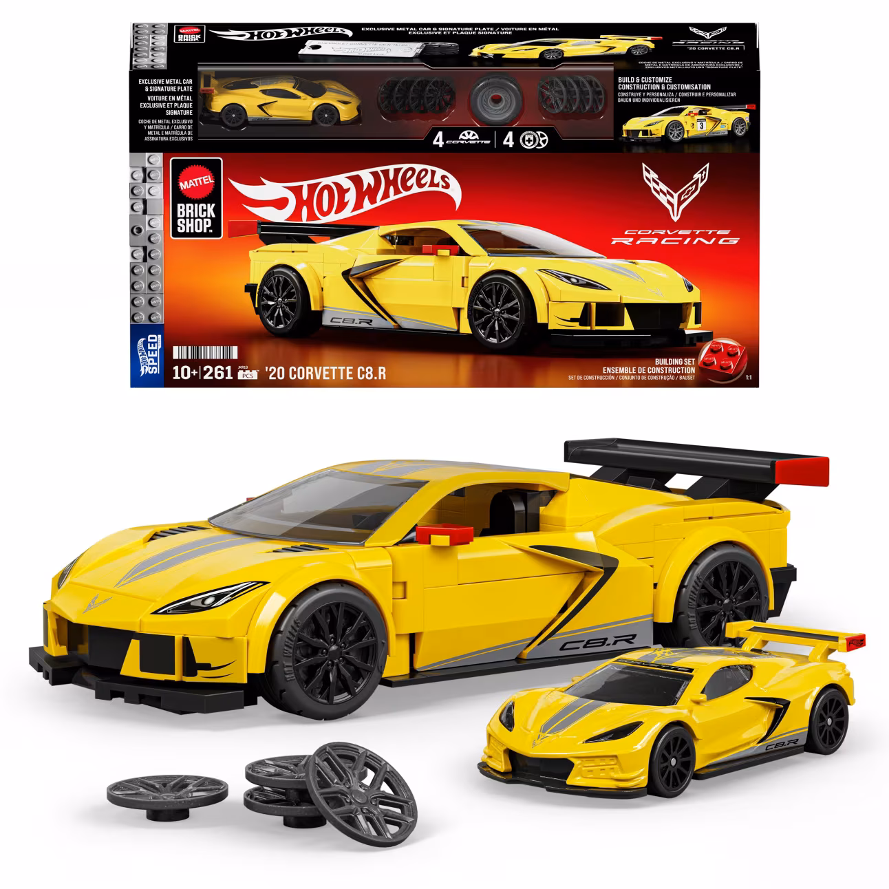 Mattel Brick Shop Hot Wheels Speed  Serisi Corvette-  JKR19