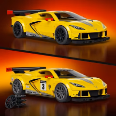 Mattel Brick Shop Hot Wheels Speed  Serisi Corvette-  JKR19