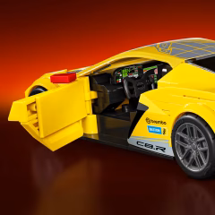 Mattel Brick Shop Hot Wheels Speed  Serisi Corvette-  JKR19