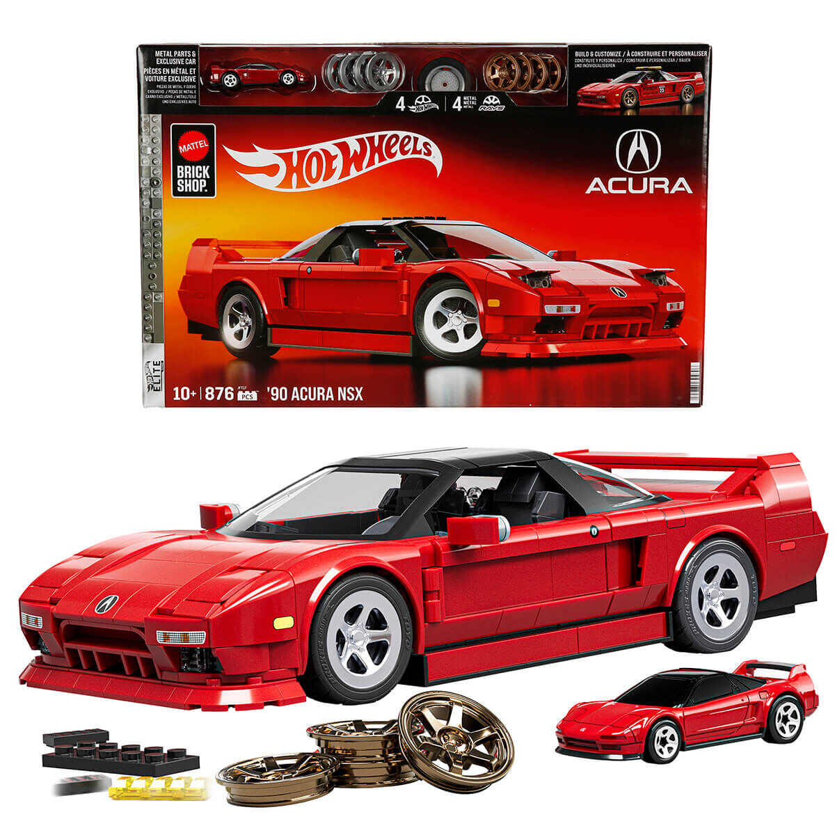 Hot Wheels Elite Serisi '90 Acura NSX Araba Yapım Seti 876 Parça-  JFT17