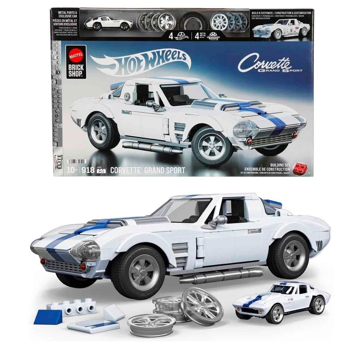 Hot Wheels Elite Serisi Corvette Grand Sport Araba Yapım Seti 918 Parça-   JGR31