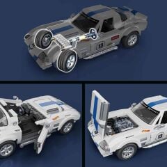 Hot Wheels Elite Serisi Corvette Grand Sport Araba Yapım Seti 918 Parça-   JGR31