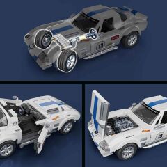 Hot Wheels Elite Serisi Corvette Grand Sport Araba Yapım Seti 918 Parça-   JGR31