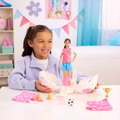 Barbie TEAM BARBIE Roll & Reveal Futbolcu Bebek ve Aksesuarlar-  JMK20