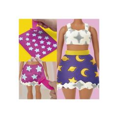 Play-Doh Barbie Aksesuar Paketi- G1355 -Mor Etekli-  G1364