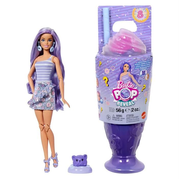 Barbie Pop Reveal Barbie Atıştırmalık Serisi- JFY00 -Mor Saçlı- JFY60
