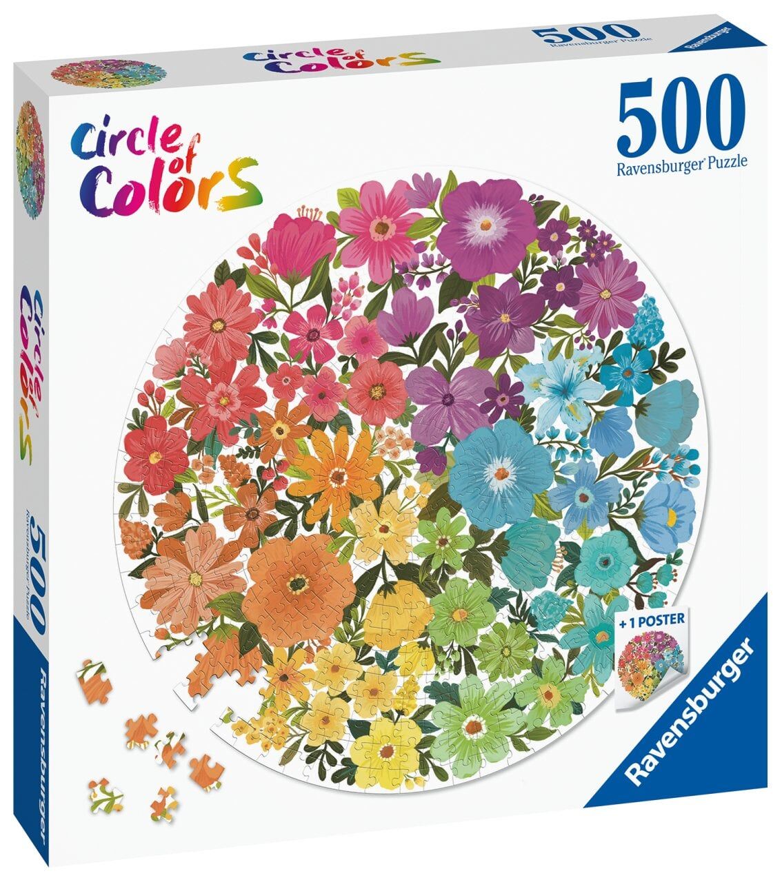 Ravensburger 500 Parçalı Daire Puzzle Çiçekler (171675)