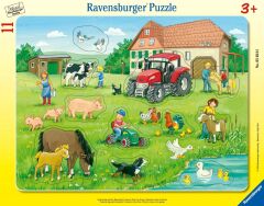Ravensburger 11 Parçalı Büyük Çerçeveli Puzzle Köyde Yaz (050246)