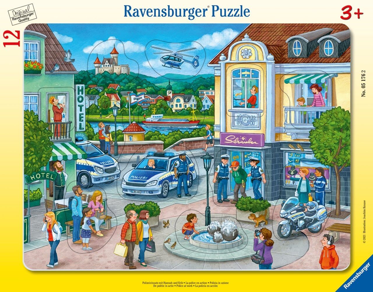 Ravensburger 12 Parçalı Büyük Çerçeveli Puzzle Polisler ve Çocuklar (051762)