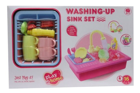 MEGA PİLLİ MUTFAK LAVABO OYUN SETİ (16 PARÇA)