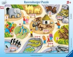 Ravensburger 17 Parçalı Büyük Çerçeveli Puzzle 5e Kadar Sayılar (052332)