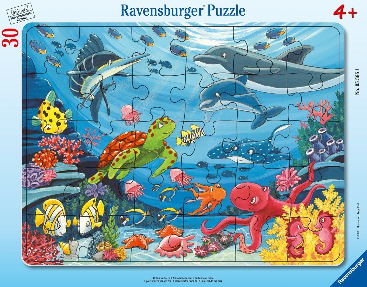 Ravensburger 30 Parçalı Büyük Çerçeveli Puzzle Deniz Altında (055661)