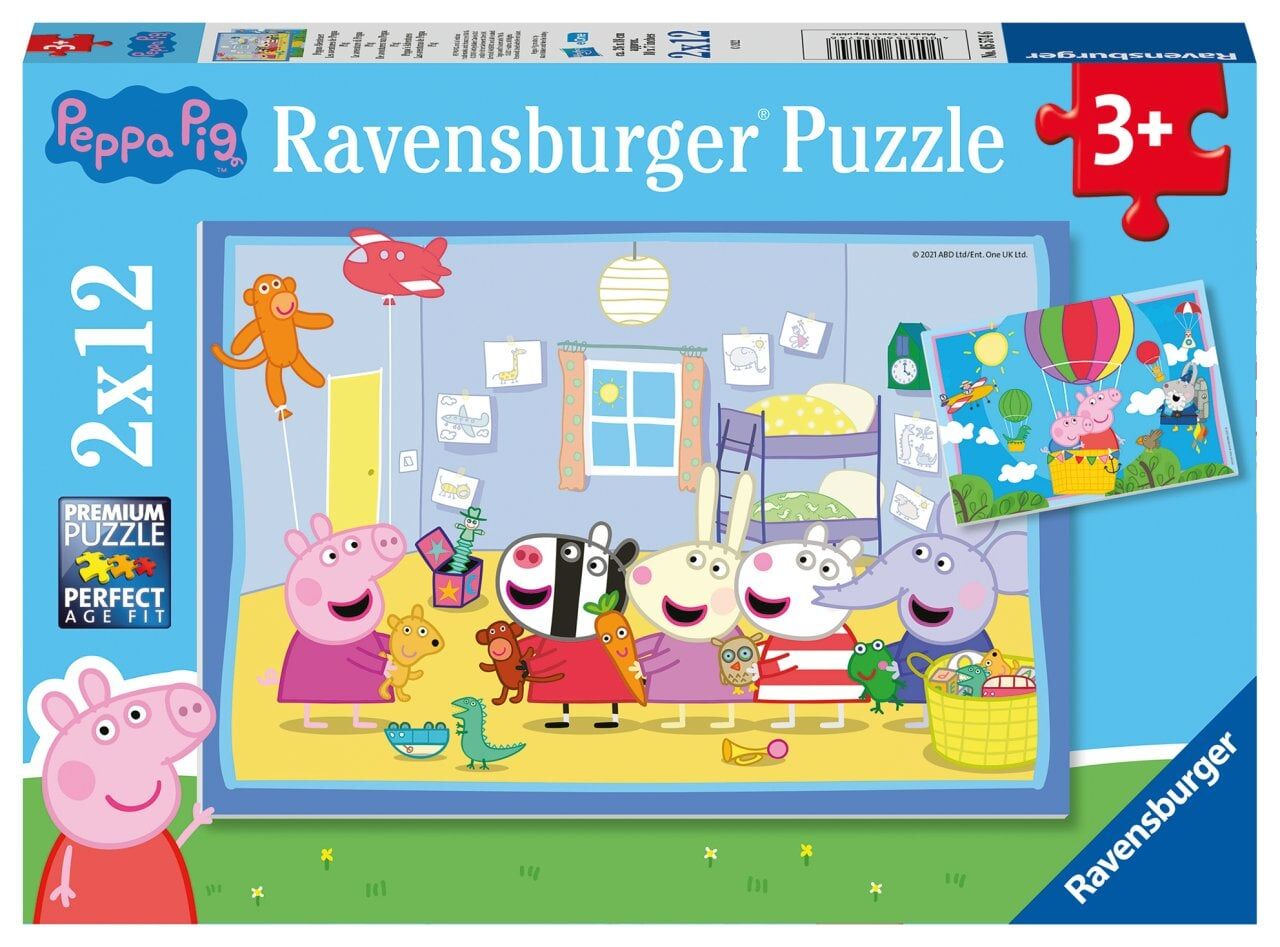 Ravensburger 2x12 Parçalı Puzzle Peppa Macerada (055746)