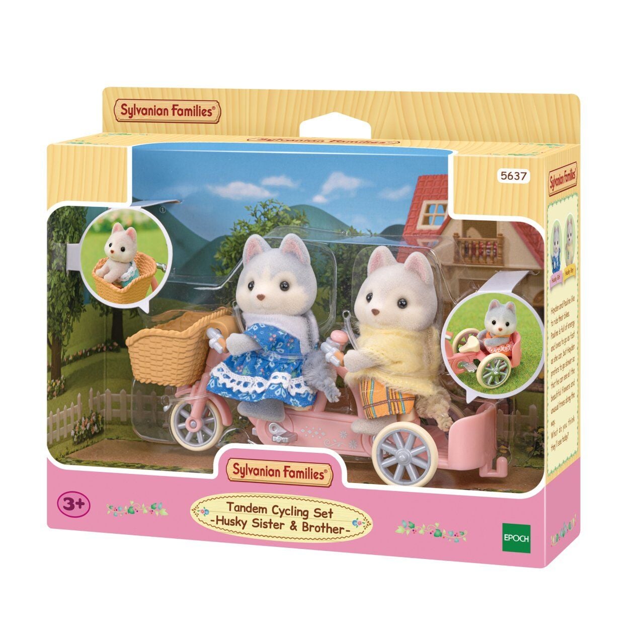 Sylvanian Families Tandem Bisiklet Seti- Husky Kardeşler (5637)