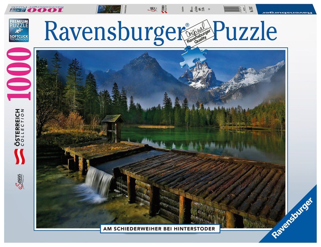 Ravensburger 1000 Parçalı Puzzle Avusturya Schiederweiher Gölü (172627)