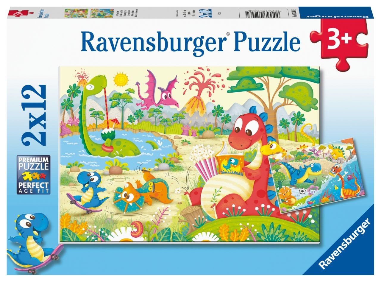 Ravensburger 2x12 Parçalı Puzzle Dino Dostlar (052462)
