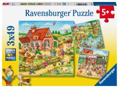 Ravensburger 3x49 Parçalı Puzzle Köyde Tatil (052493)