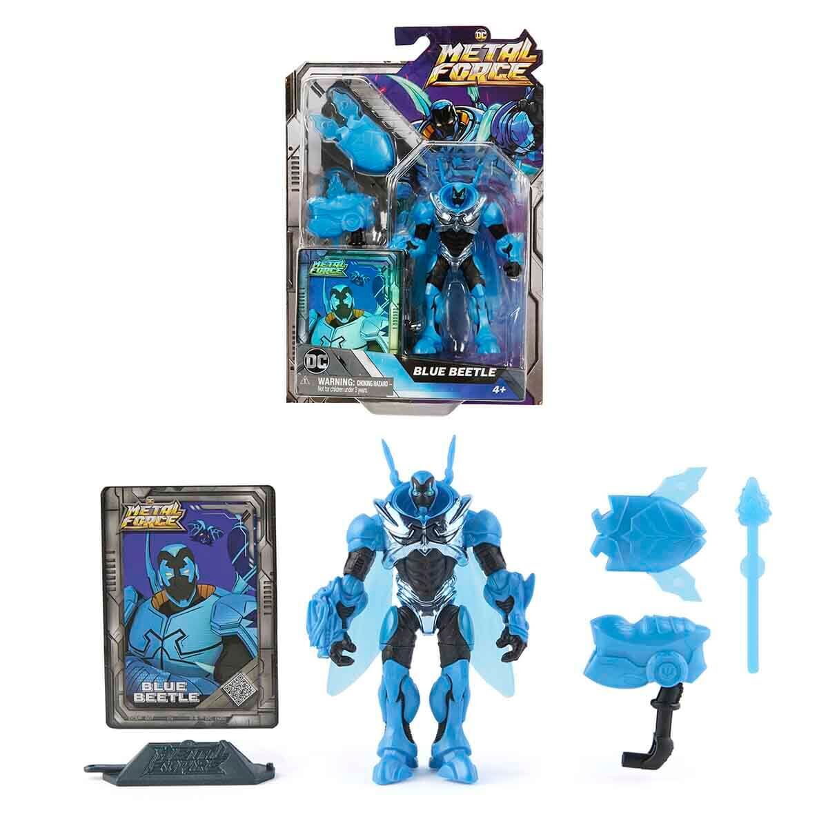 Spinmaster DC Metal Force Aksiyon Figürü 6070907 - Blue Beetle (681147031517)