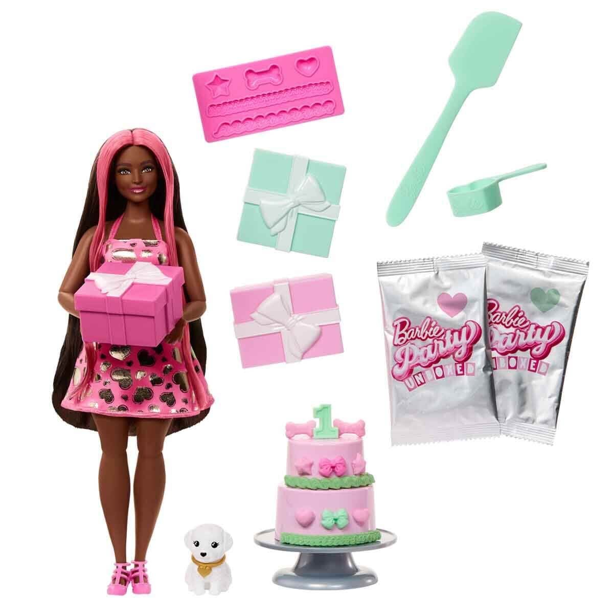Barbie Parti Paketi Minik Dostumun Doğum Günü Serisi- JFG68  -Mavi Kutu-  JFG71