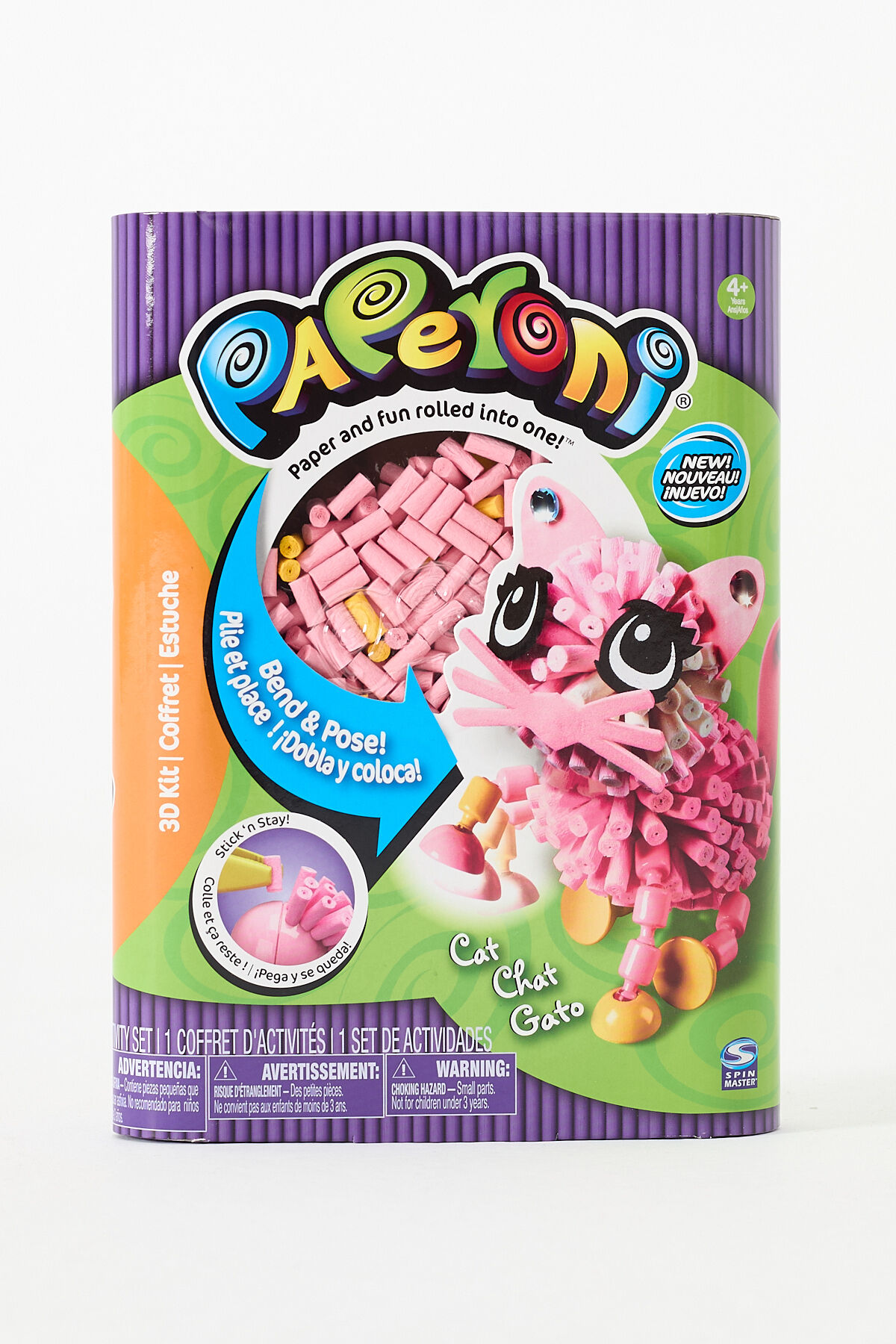 Paperoni® 3D Kit - 3 Boyutlu Kedi Figürlü Tasarım Seti - Cat Chat Gato