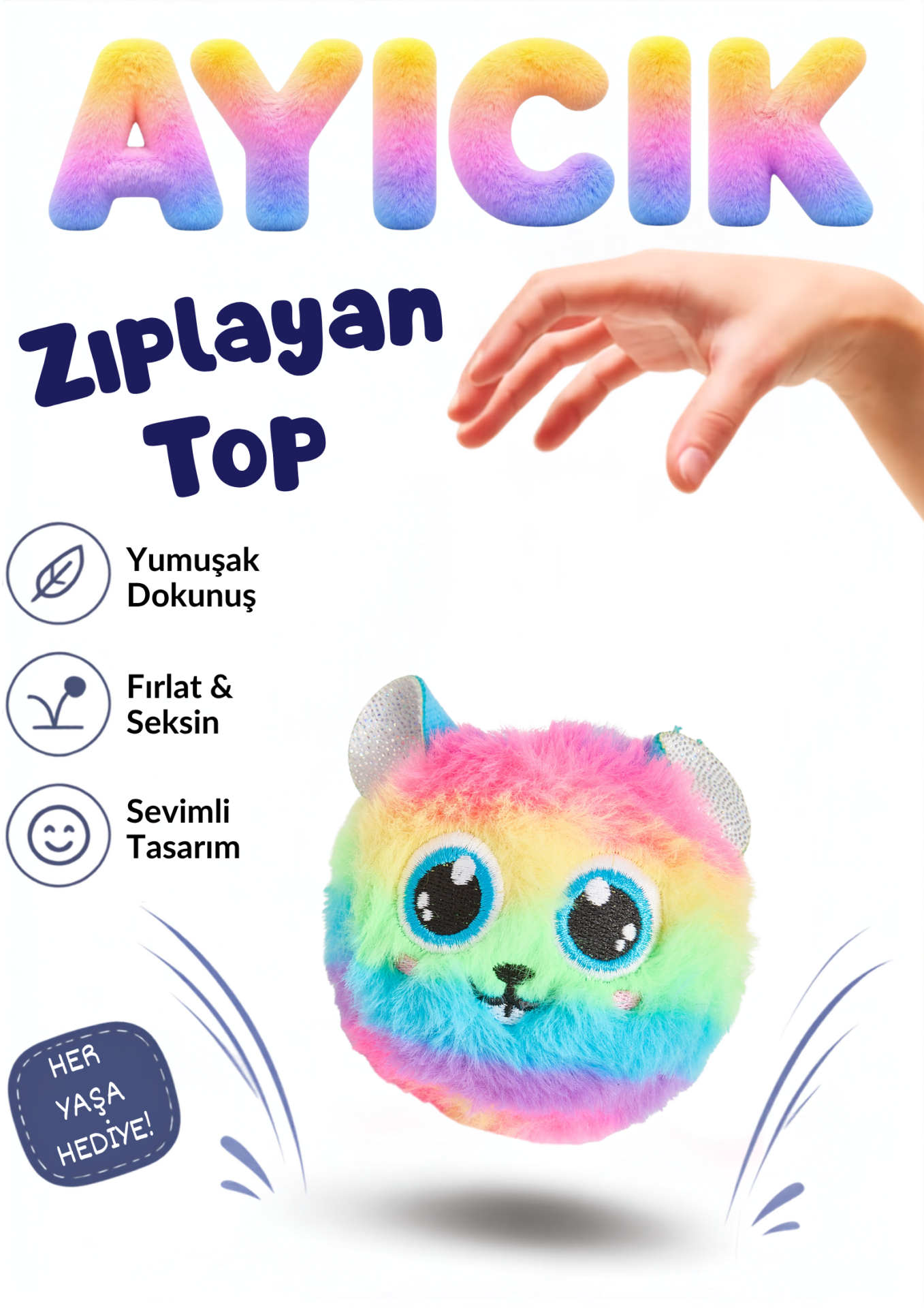 Bounzy Pals Sevimli Ayıcık - Zıplayan Peluş Top