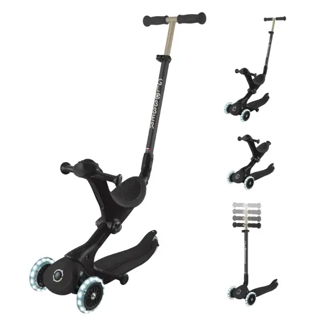 Globber Go Up Deluxe Işıklı Scooter - Siyah