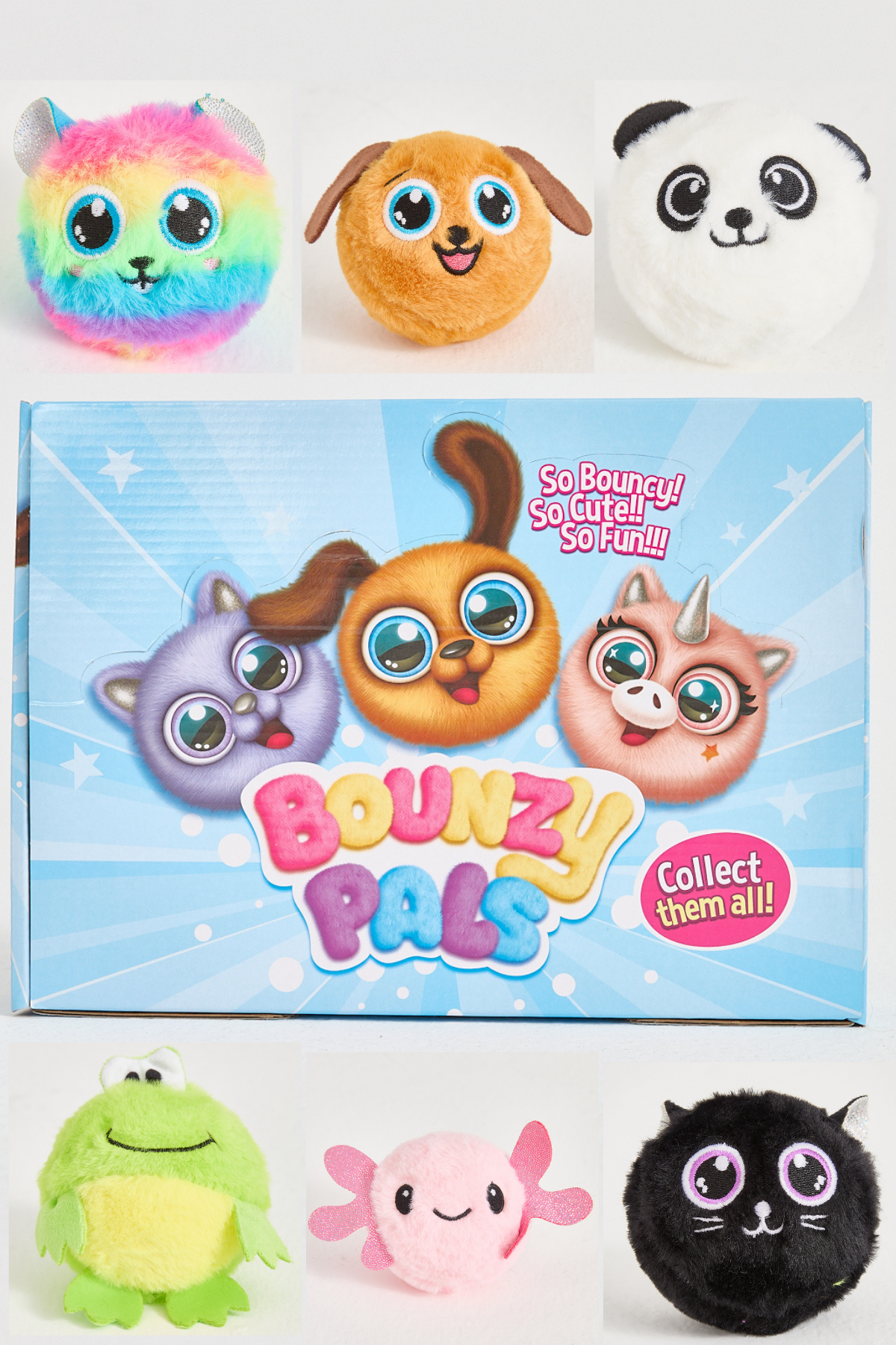 Bounzy Pals 6'lı Set - Zıplayan Peluş Top