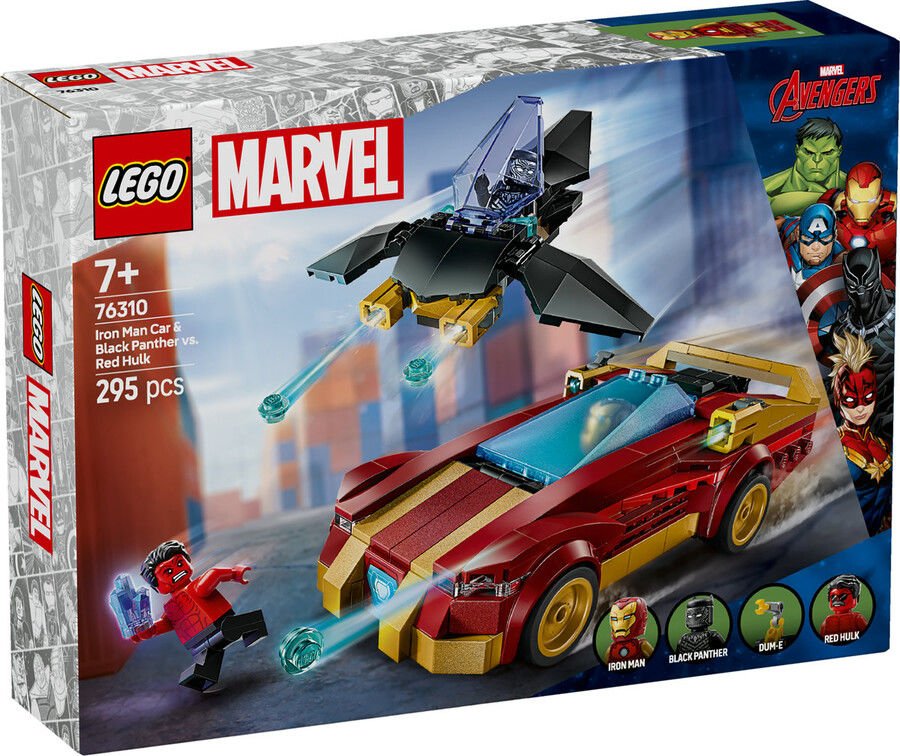 76310 LEGO® Marvel Iron Man Arabası ile Black Panther, Red Hulk’a Karşı