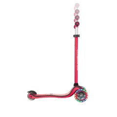 Globber Primo Plus Işıklı Scooter - Kırmızı