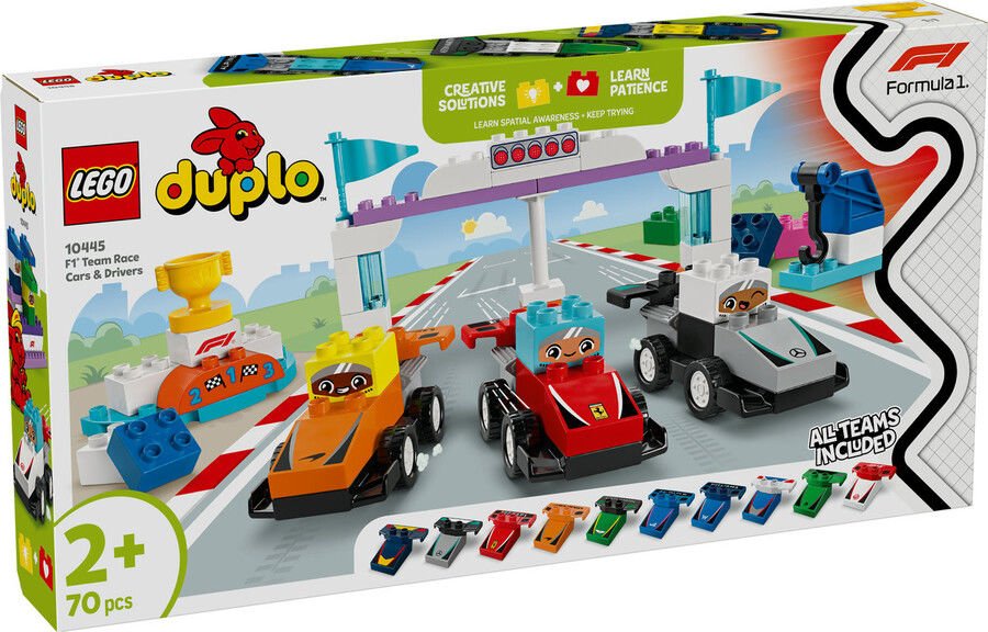 10445 LEGO® DUPLO F1® Takımı Yarış Arabaları ve Sürücüler