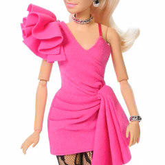 Barbie Deluxe Style  Bebekler - Pembe Parlak Elbise-  JJN73