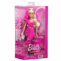 Barbie Deluxe Style  Bebekler - Pembe Parlak Elbise-  JJN73