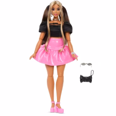 Barbie Deluxe Style Siyah Parlak Elbise-  JJN74