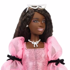 Barbie Deluxe Style Metalik Pembe Elbise-  JJN75