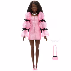 Barbie Deluxe Style Metalik Pembe Elbise-  JJN75