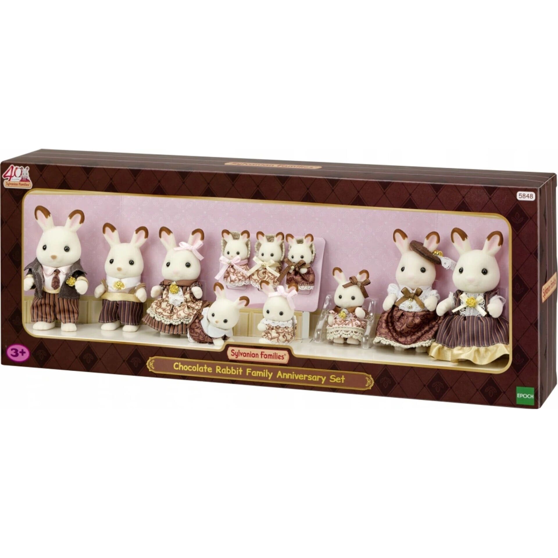 Sylvanian Families Çikolata Kulaklı Tavşan Ailesi Yıldönümü Seti (5848)