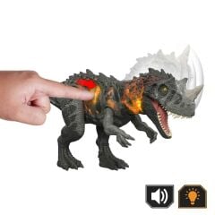 Sesli Jurassic World Kükreyen Dinozor Figürü Film Serisi 30 cm- JGB87 - Ceratosaurus-  JKL77