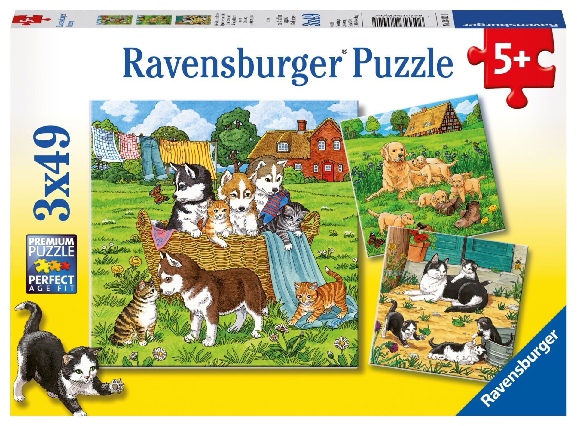 3x49 Parça Puzzle Tatlı Hayvancıklar (080021)