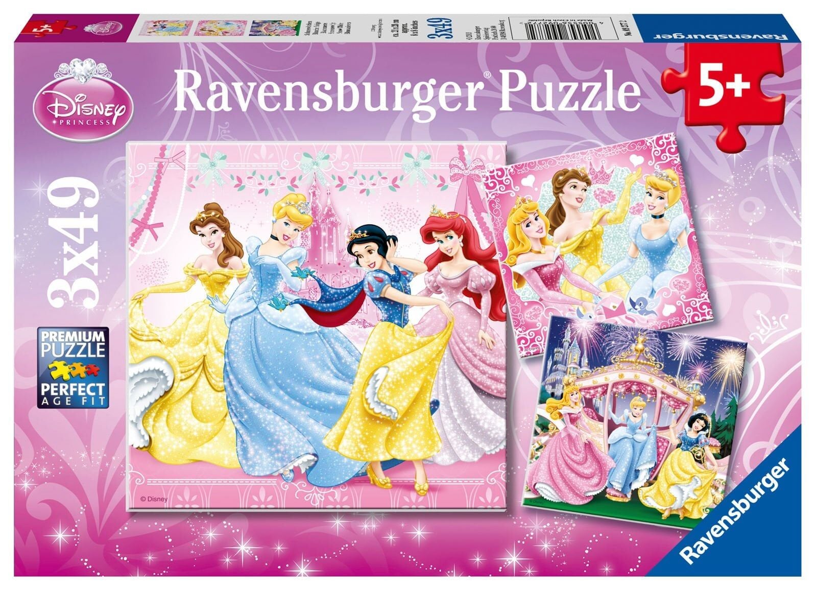 3x49 Parça Puzzle Walt Disney-Pamuk Prenses  (092772)